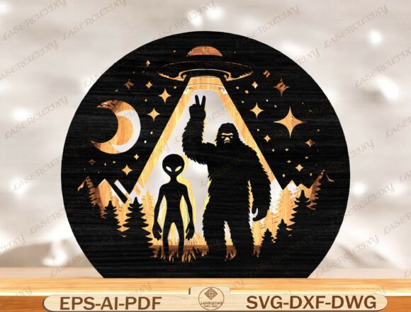 Alien Bigfoot UFO Lantern Laser Cut File: A Guide to Crafting the Perfect Cryptid Shadow