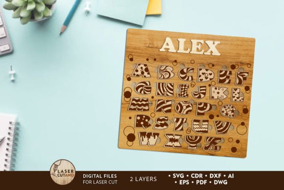 Alphabet Puzzle for Kids Cut Template