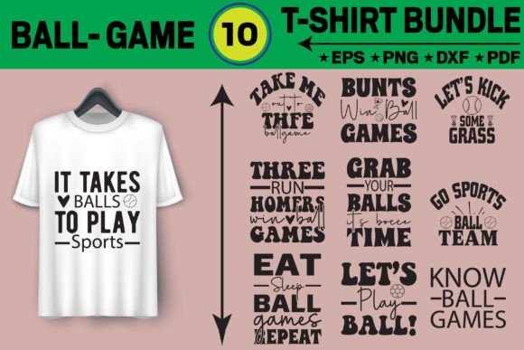 Ball Game T-Shirt Design Bundle: A Creative Resource for Sports Enthusiasts and Designers