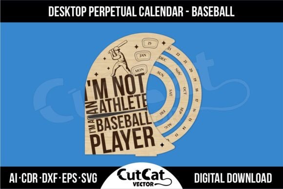 Baseball Desktop Perpetual Calendar SVG: A Unique Fusion of Craft, Utility, and Fan Passion