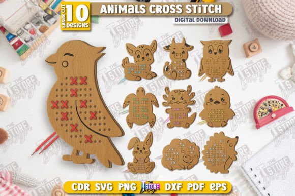 Cross Stitch Animals Laser Cut Bundle: A Versatile Resource for Creators and Educators