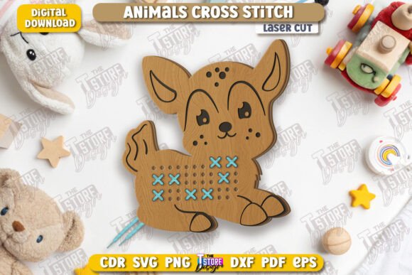 Cross Stitch Deer Laser Cut Montessori: A Creative Educational Tool for Makers