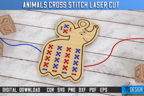 Cross Stitch Laser Cut Montessori Lacing – A Creative Educational Tool for Hands-On Learning