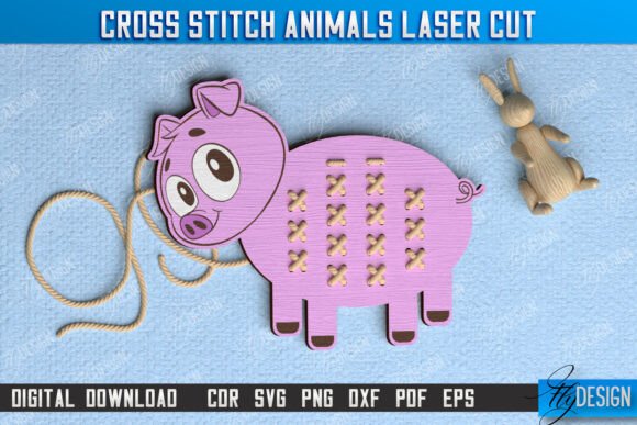 Cross Stitch Pig Montessori Lacing CNC: A Modern Educational Tool for Laser Cutting and Creative Development