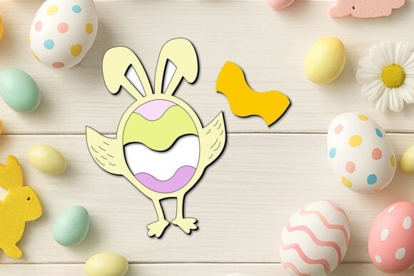 Easter Egg Chicken Wings Puzzle SVG Kid
