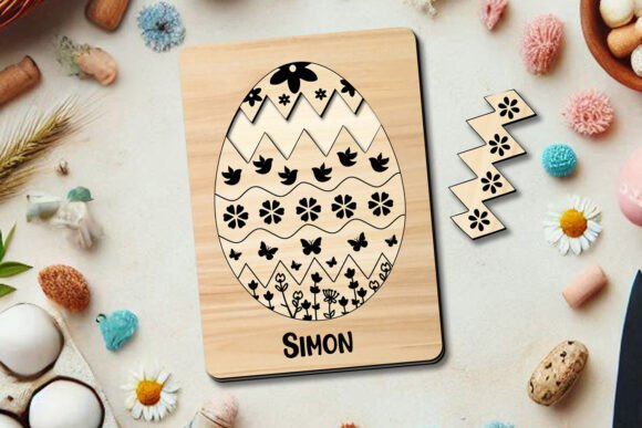 Easter Puzzle Egg Engraved Kid Child SVG: A Creative and Customizable Easter Project