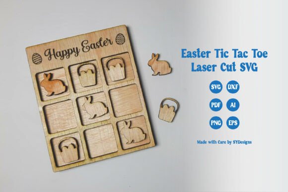 Easter Tic Tac Toe Laser Cut SVG