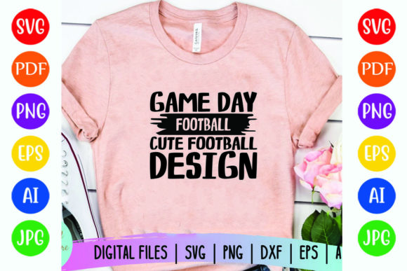 Game Day Football Cute Football Design: A Versatile Graphic for Every Project