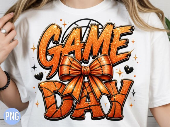 Glitter Basketball Game Day Sports PNG: A Versatile Design for Creative Projects