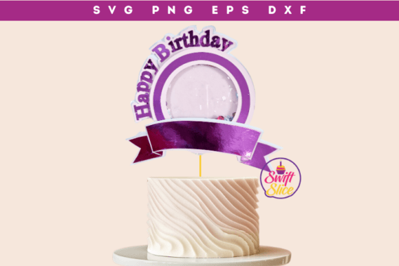 Happy Birthday Shaker Cake Topper