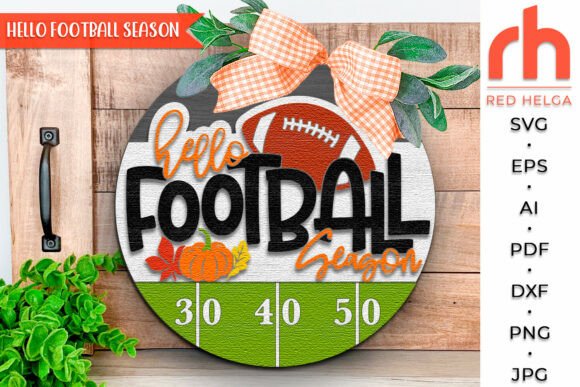 Kick Off the Season with a Festive Hello Football Season Fall Door Sign