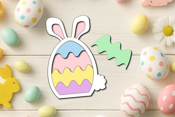 Laser Holiday SVG Bunny Easter Puzzle