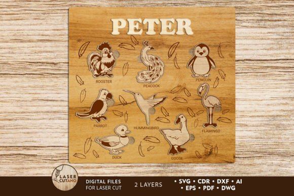 Puzzle for Kids with Animals, Template: A Creative Digital Blueprint