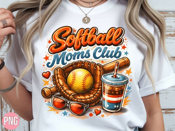 Retro Softball Mom Game Day Shirt Design
