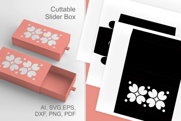 Scandi Flowers Cutout Slive N Drawer Box
