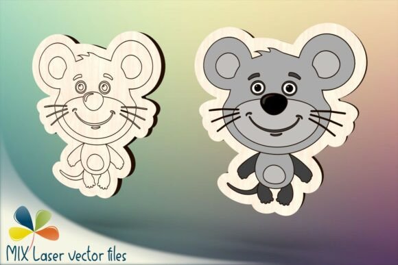 Small Mouse Laser Cut Vector SVG Files