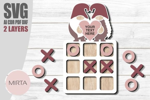 Tic Tac Toe Valentines Day Svg Laser Cut