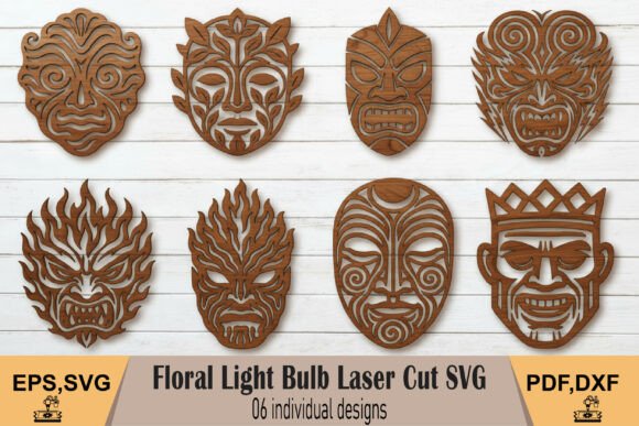 Tribal Mask Laser Cut SVG: Elevating Home Décor with Bold Designs