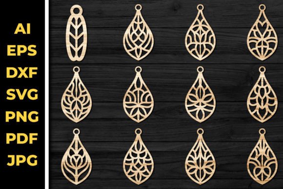 Unlock Your Creative Potential with the Earrings Jewelry Laser Cut Svg Bundle 73