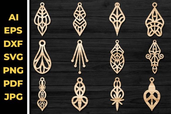 Unlock Your Creative Potential with the Earrings Jewelry Laser Cut Svg Bundle 66